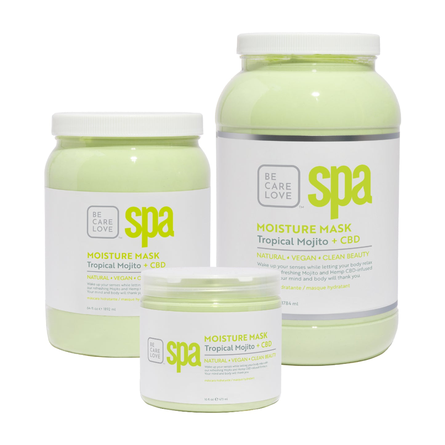 Refreshing tropical mint clay mask with hemp and bergamot