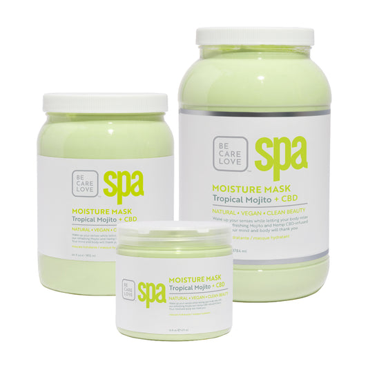 Refreshing tropical mint clay mask with hemp and bergamot