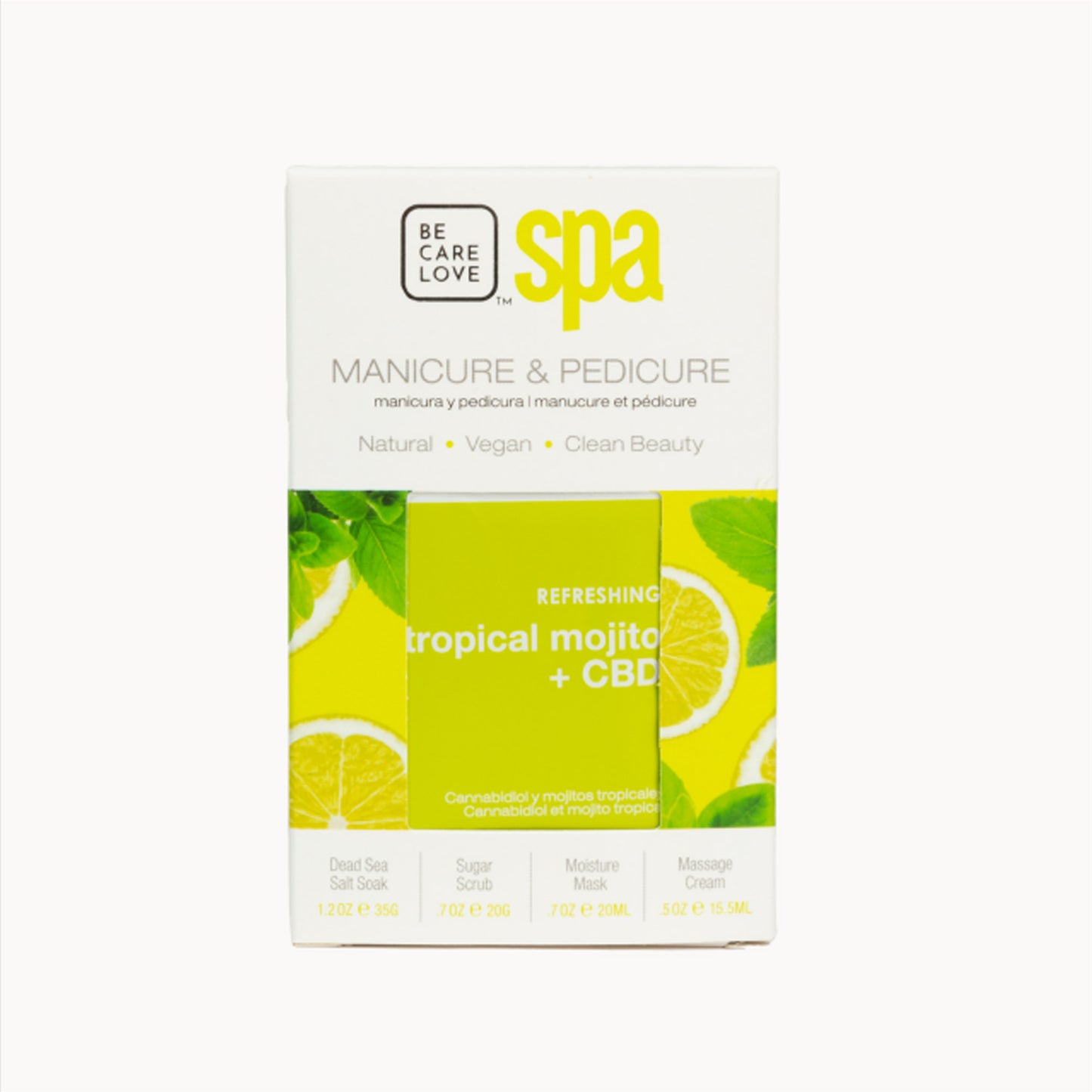 Mint and lime 4-step refreshing manicure and pedicure set