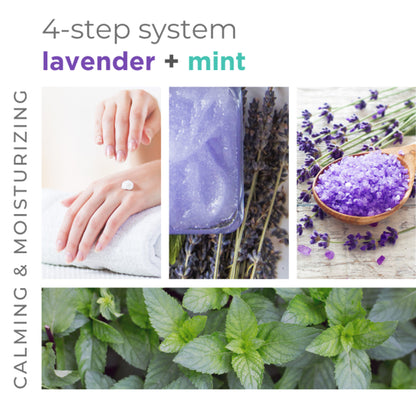 Hydrating massage cream with calming lavender and mint