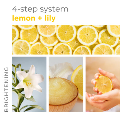 Brightening clay mask with lemon, lily, and organic shea butter