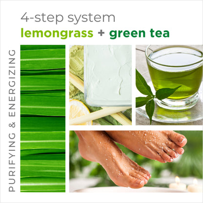 Purifying lemongrass and green tea clay mask with organic botanicals