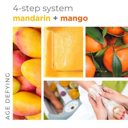 Moisturizing massage cream with mandarin, mango, and argan oil