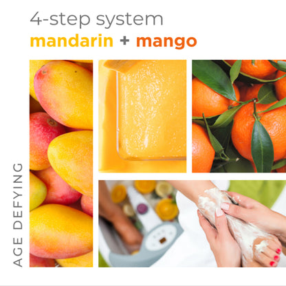 Citrus sugar scrub with mandarin, mango, and organic oils for radiant skin