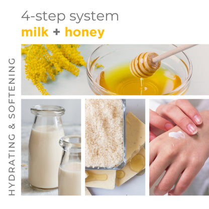 Moisturizing milk and honey clay mask with white chocolate