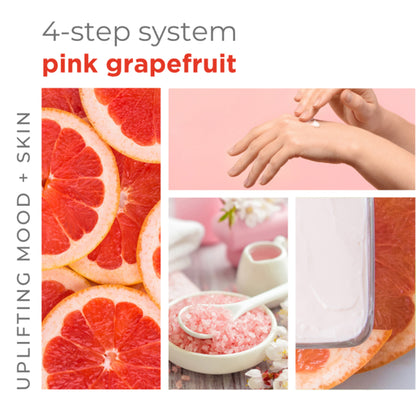 Pink grapefruit massage cream with argan oil and organic ingredients
