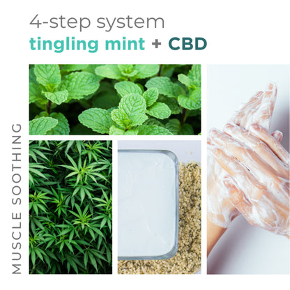 Cooling mint massage cream with organic hemp and peppermint