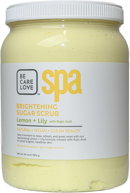 Brightening Lemon and Lily Sugar Scrub – Radiance-Boosting Body Exfoliator with Kojic Acid