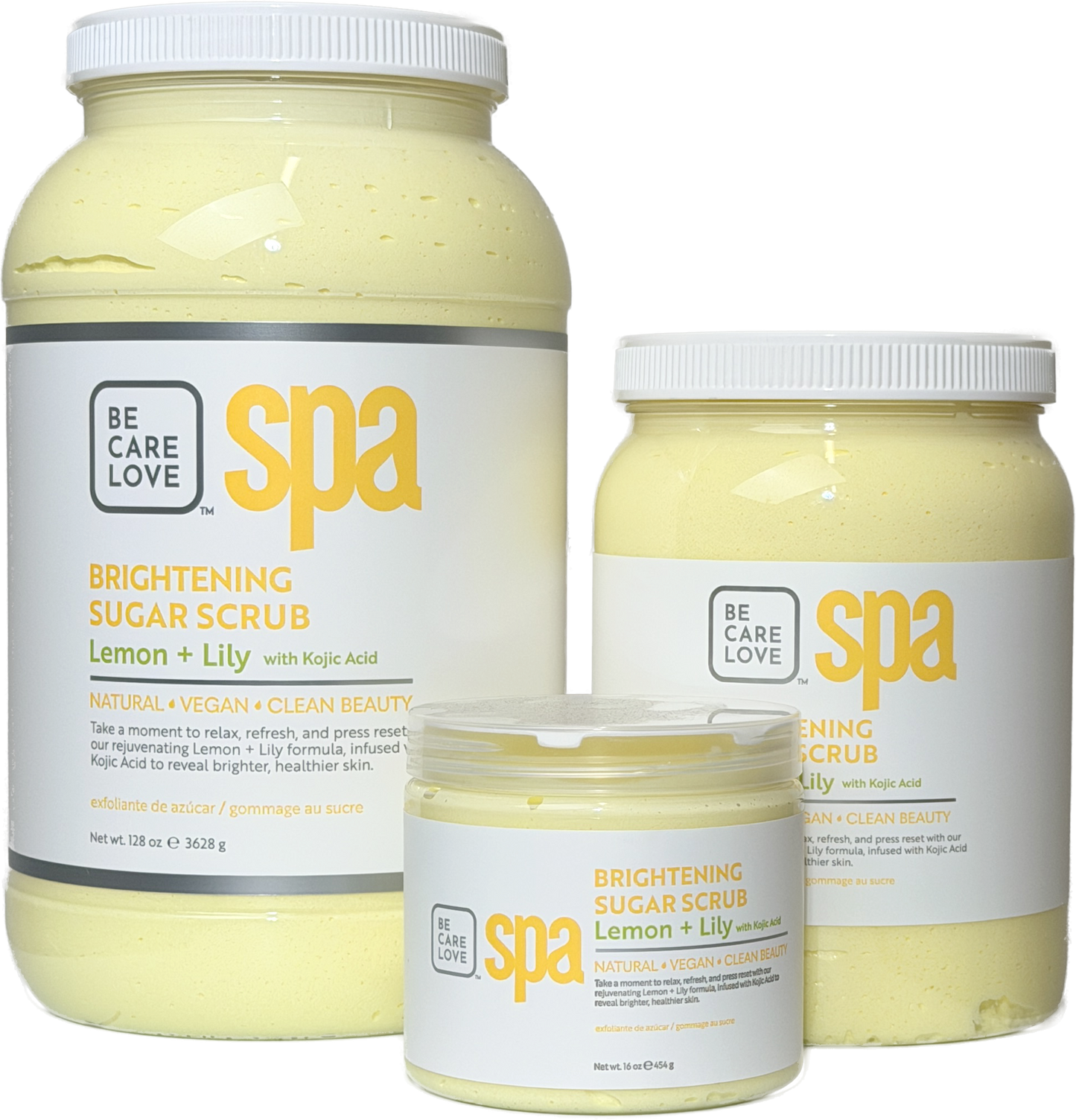 Brightening Lemon and Lily Sugar Scrub – Radiance-Boosting Body Exfoliator with Kojic Acid