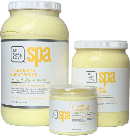 Brightening Lemon and Lily Sugar Scrub – Radiance-Boosting Body Exfoliator with Kojic Acid