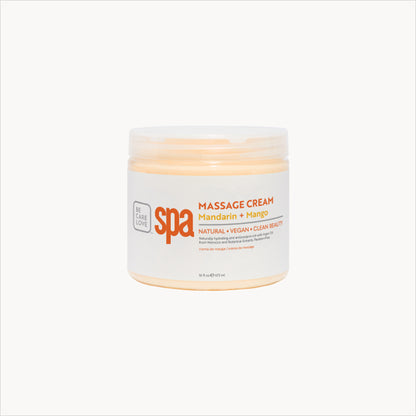 Moisturizing massage cream with mandarin, mango, and argan oil
