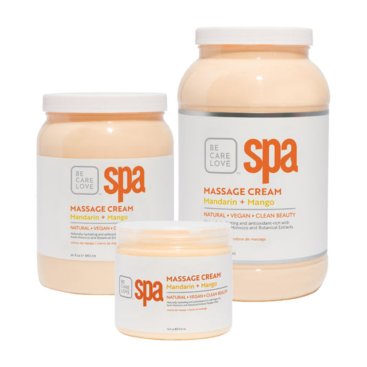 Moisturizing massage cream with mandarin, mango, and argan oil