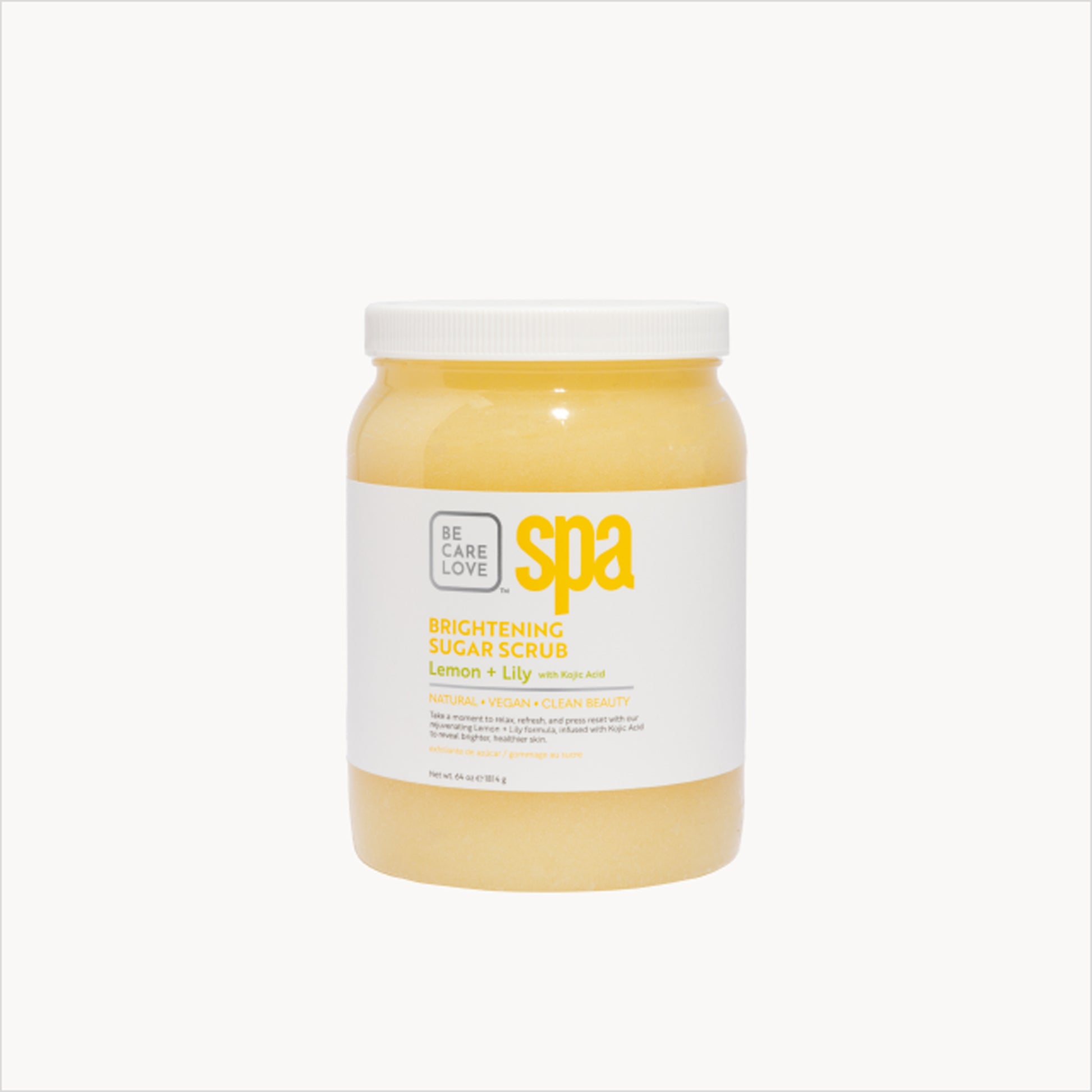 Brightening sugar scrub with lemon, lily, and kojic acid for smooth, glowing skin