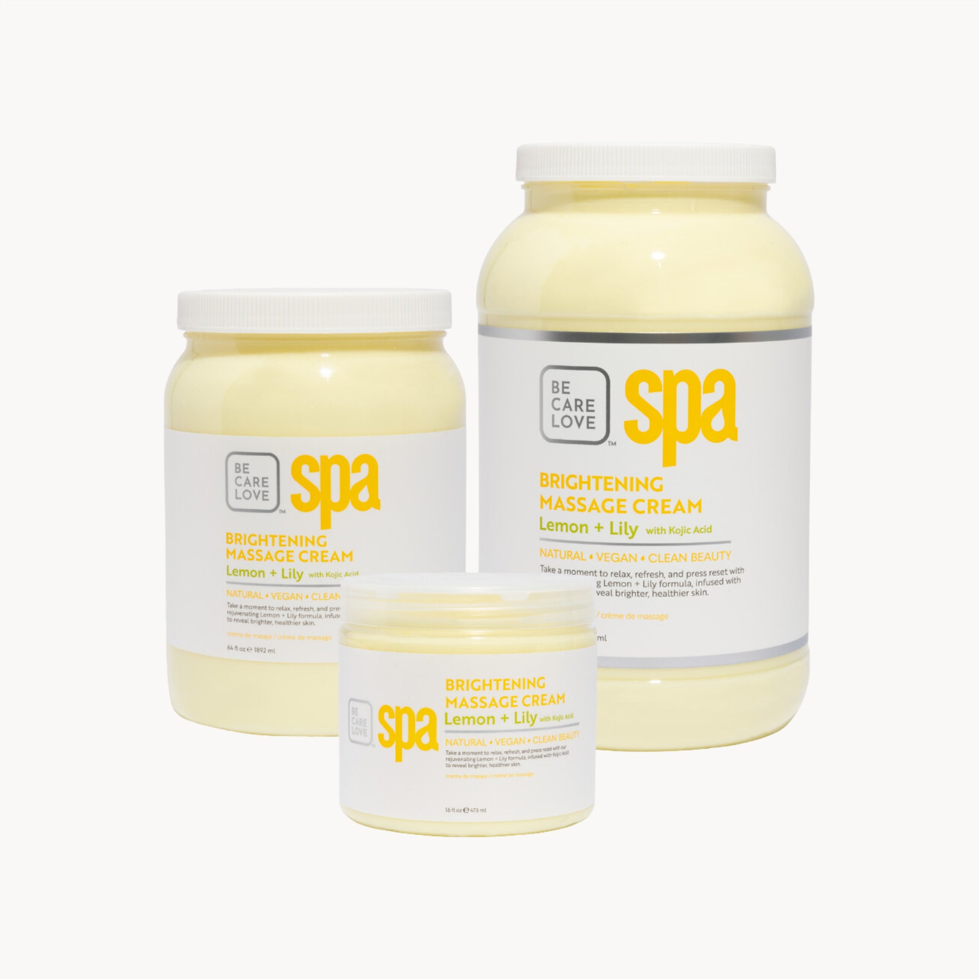 Botanical massage cream with lemon, lily, and kojic acid for radiant skin