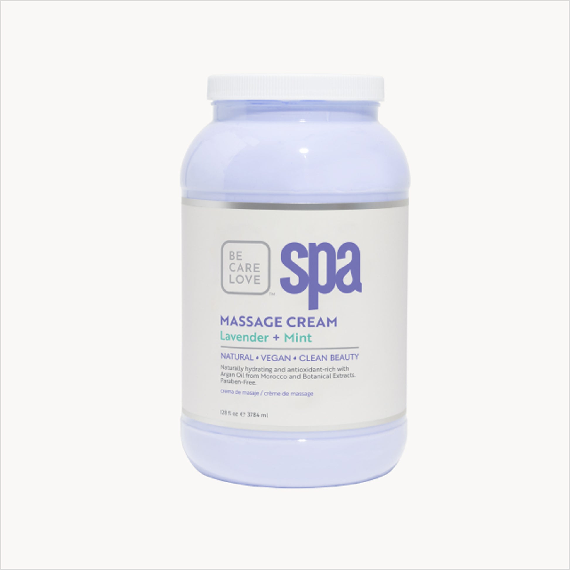 Hydrating massage cream with calming lavender and mint
