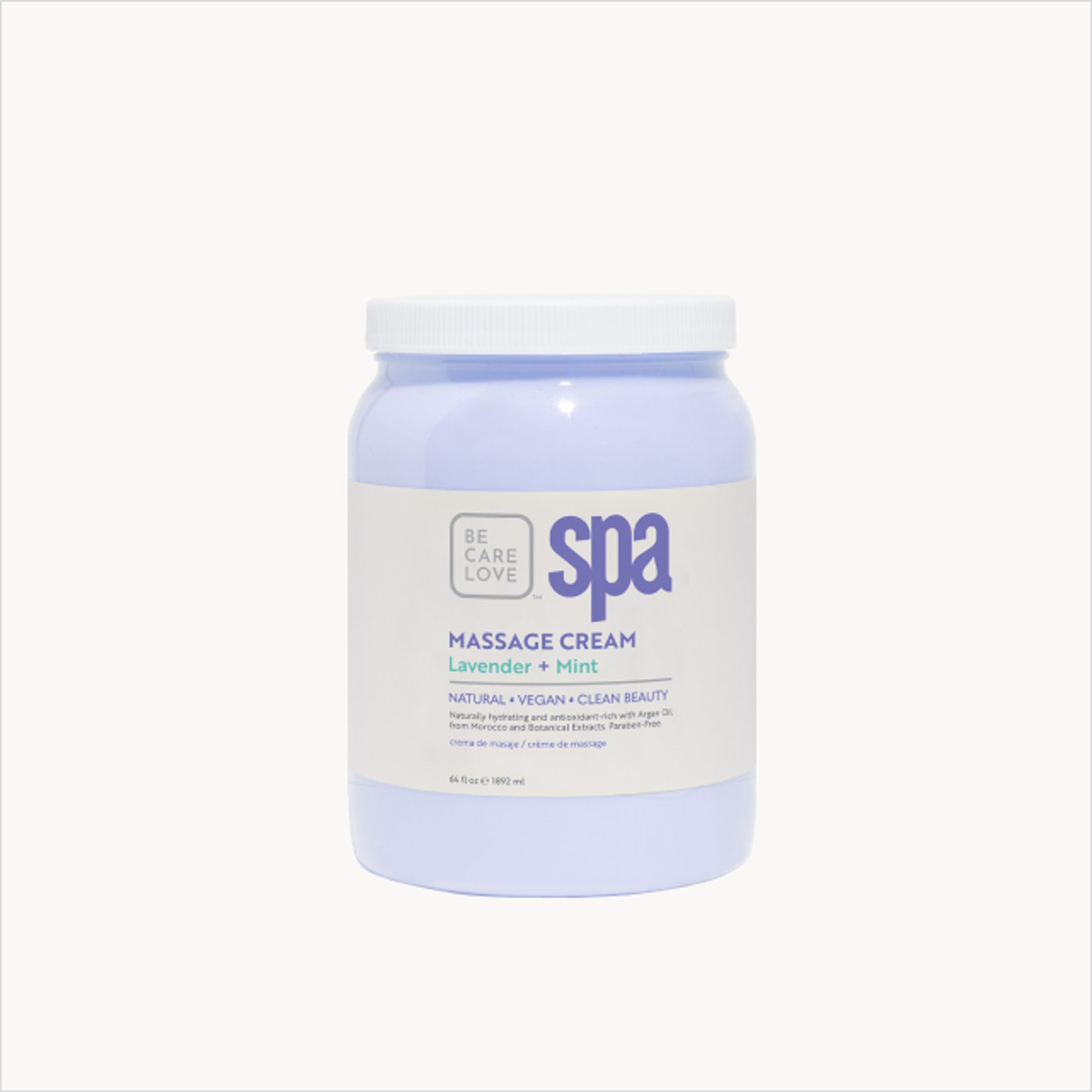 Hydrating massage cream with calming lavender and mint
