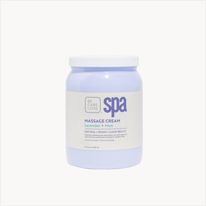 Hydrating massage cream with calming lavender and mint