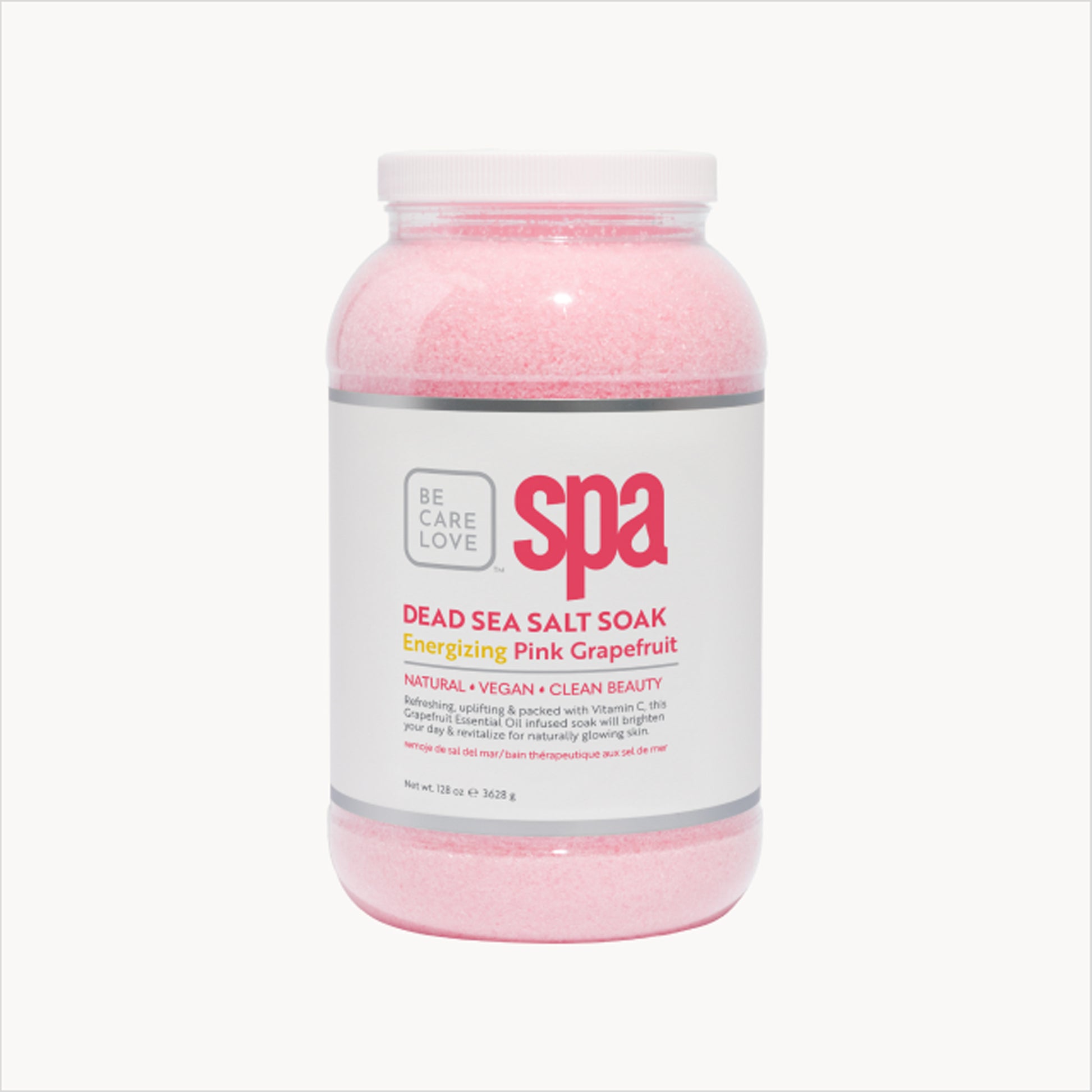 Energizing pink grapefruit Dead Sea salt soak with argan oil