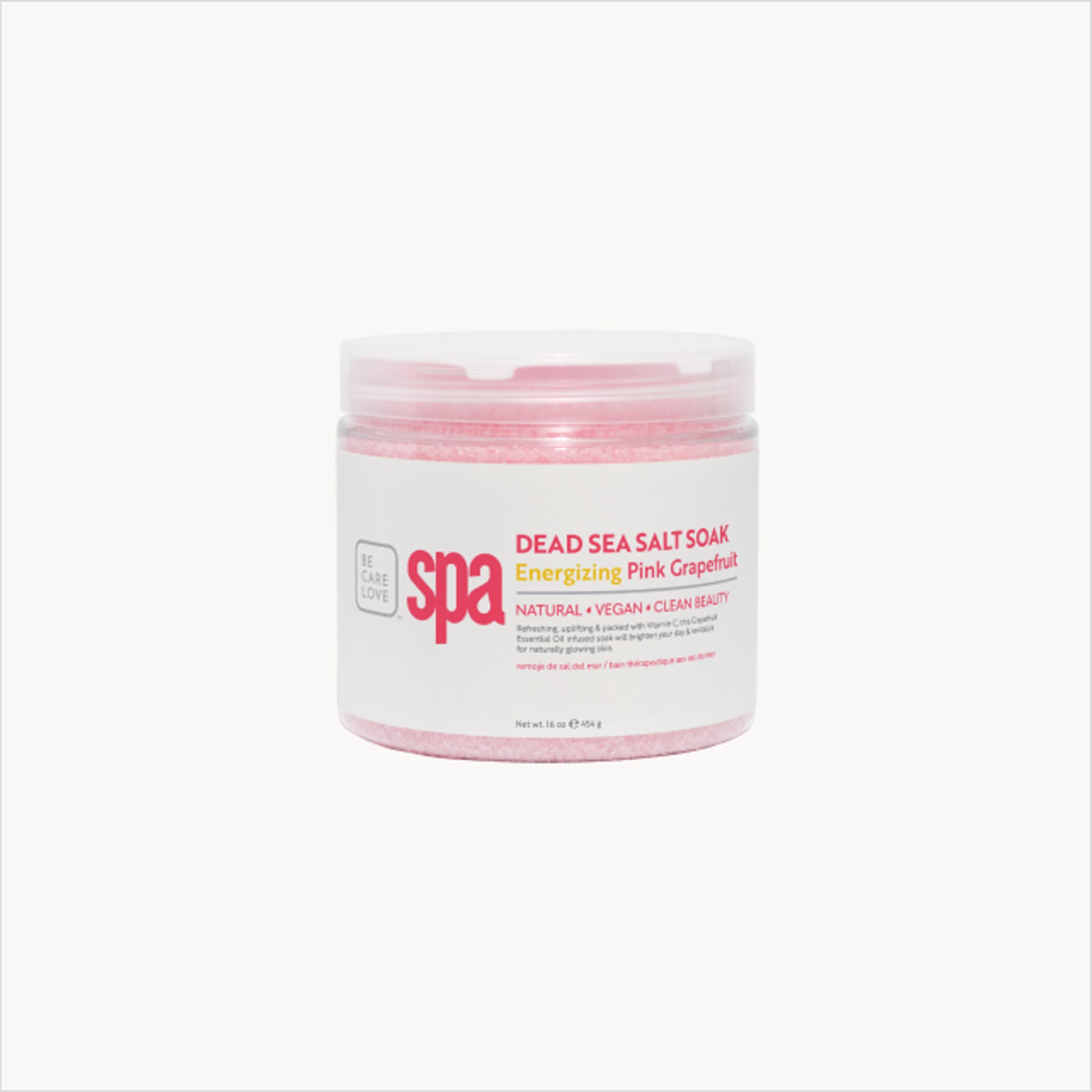 Energizing pink grapefruit Dead Sea salt soak with argan oil