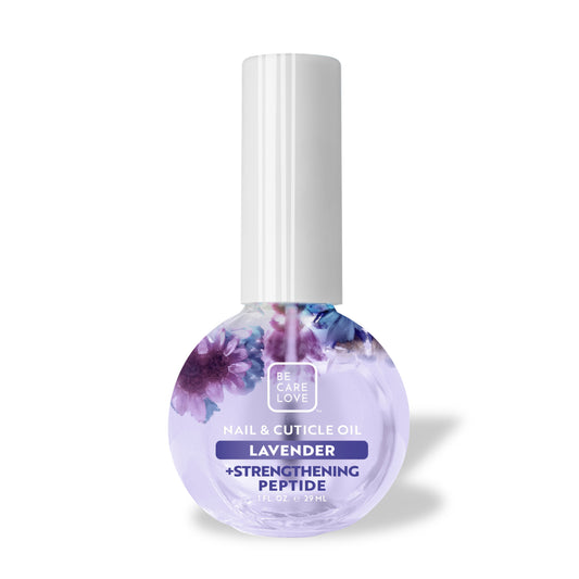 Hydrating nail and cuticle oil with lavender and strengthening peptides