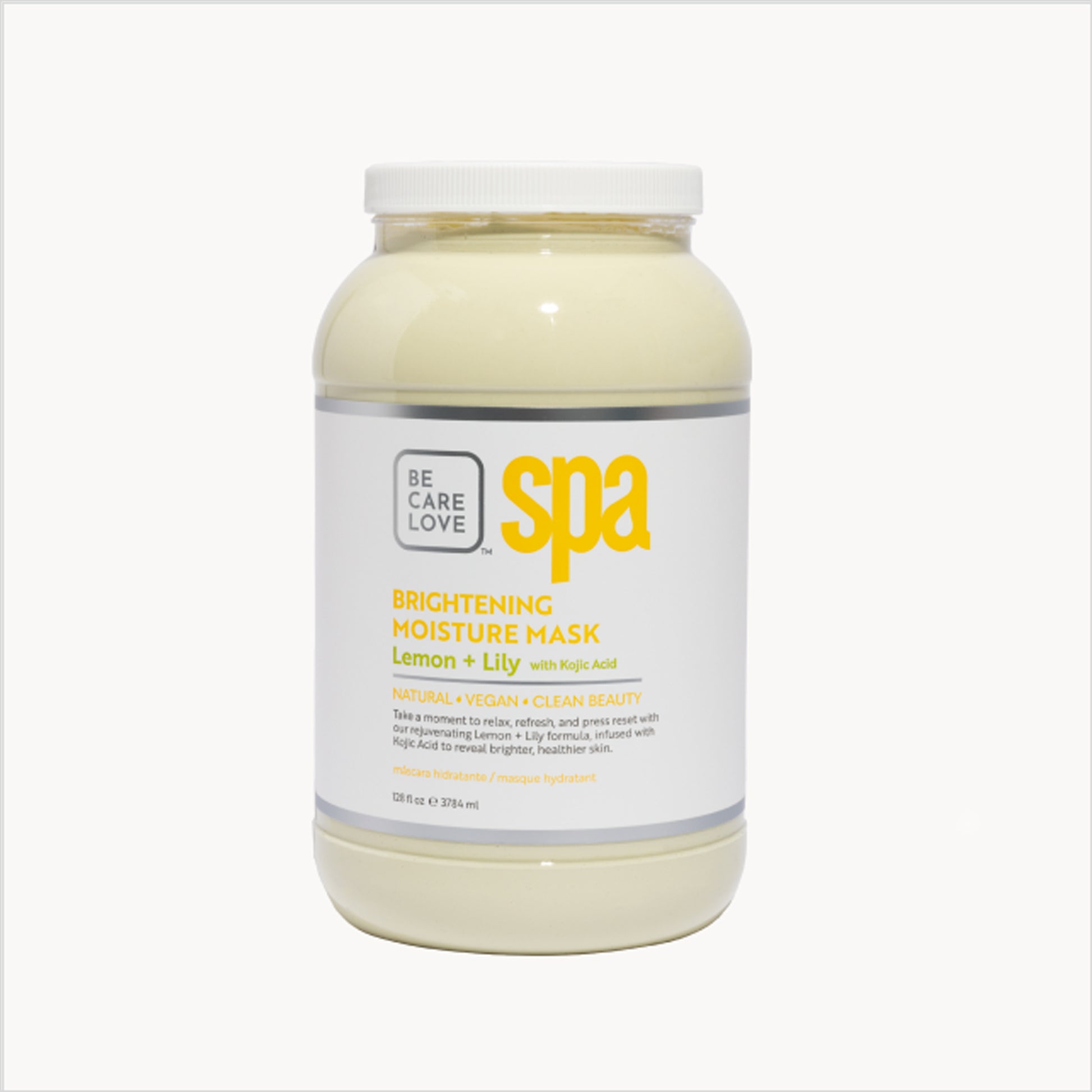 Brightening clay mask with lemon, lily, and organic shea butter