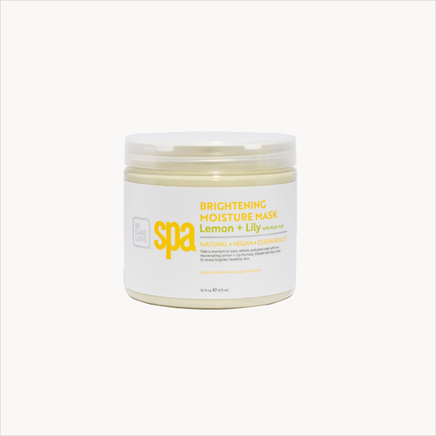 Brightening clay mask with lemon, lily, and organic shea butter
