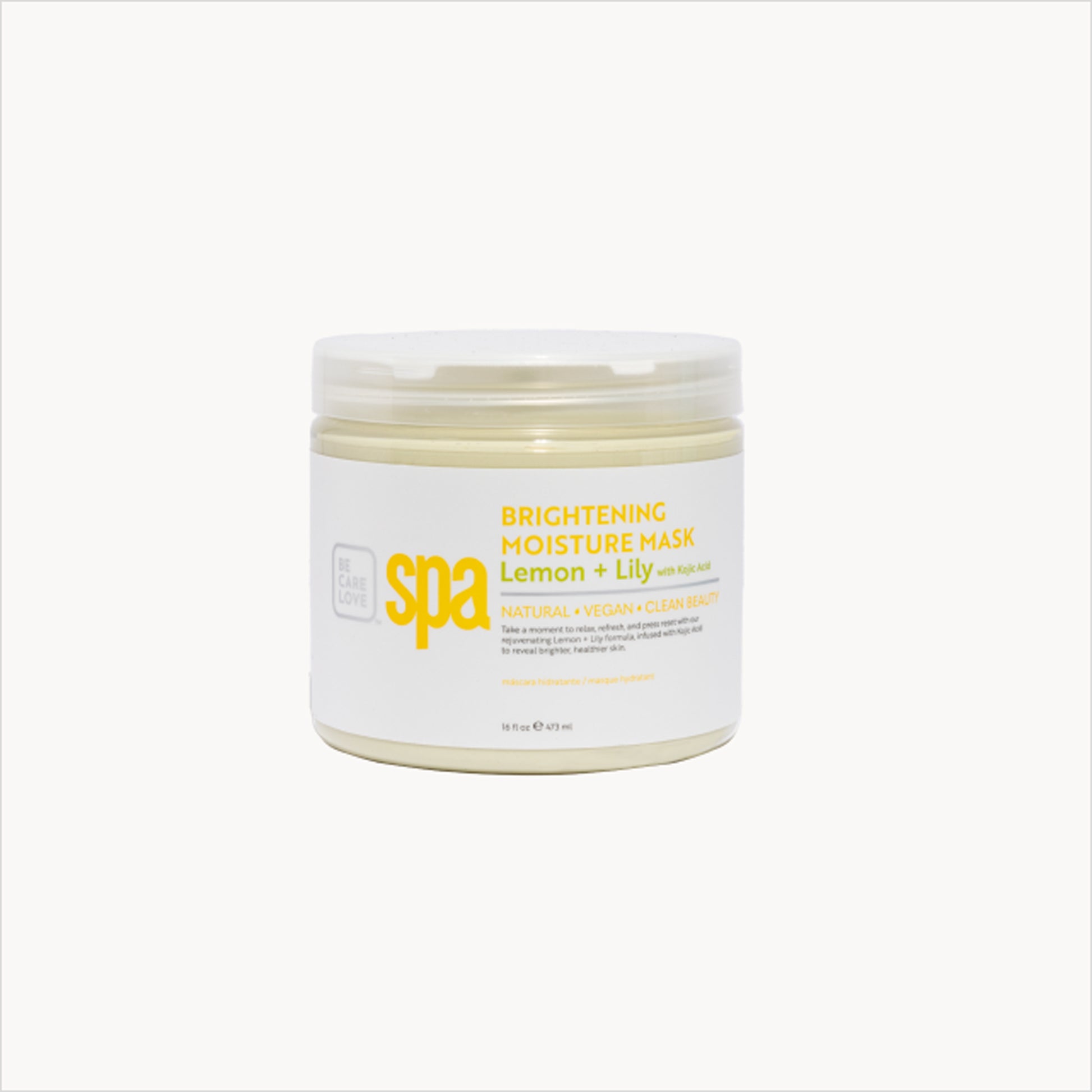 Brightening clay mask with lemon, lily, and organic shea butter