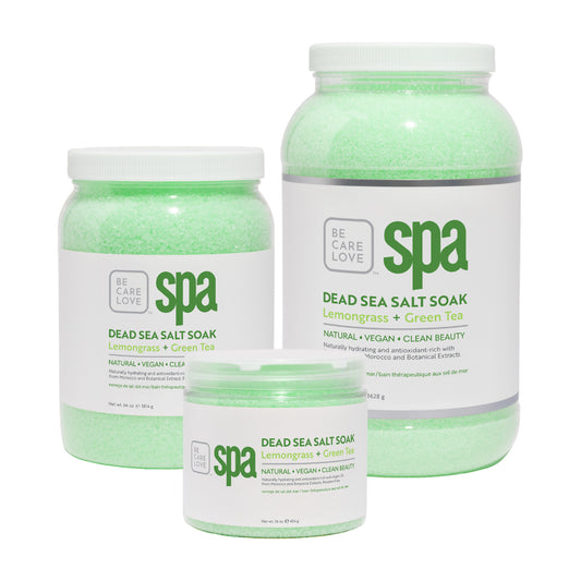 Detoxifying Dead Sea salt soak with lemongrass and green tea
