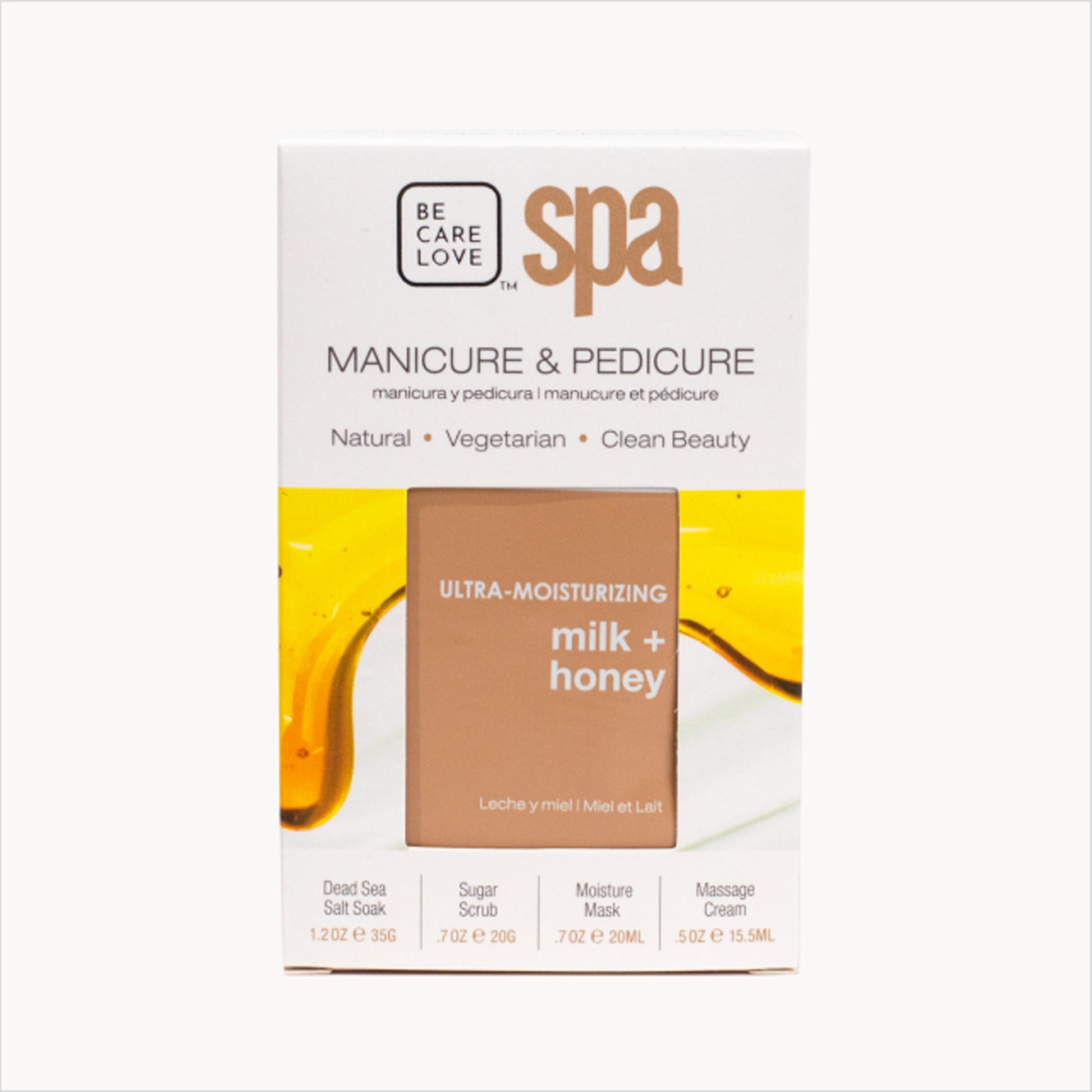 Milk, honey, and white chocolate 4-step ultra-moisturizing manicure and pedicure set