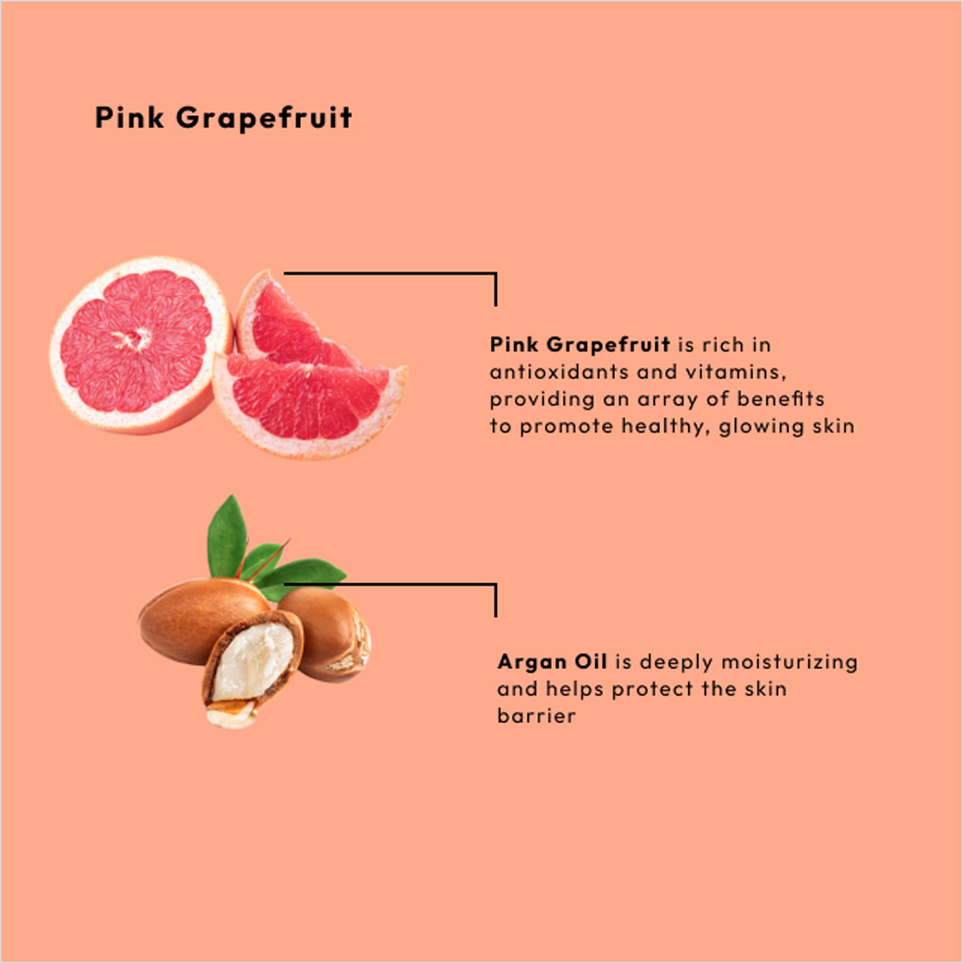 Pink grapefruit massage cream with argan oil and organic ingredients