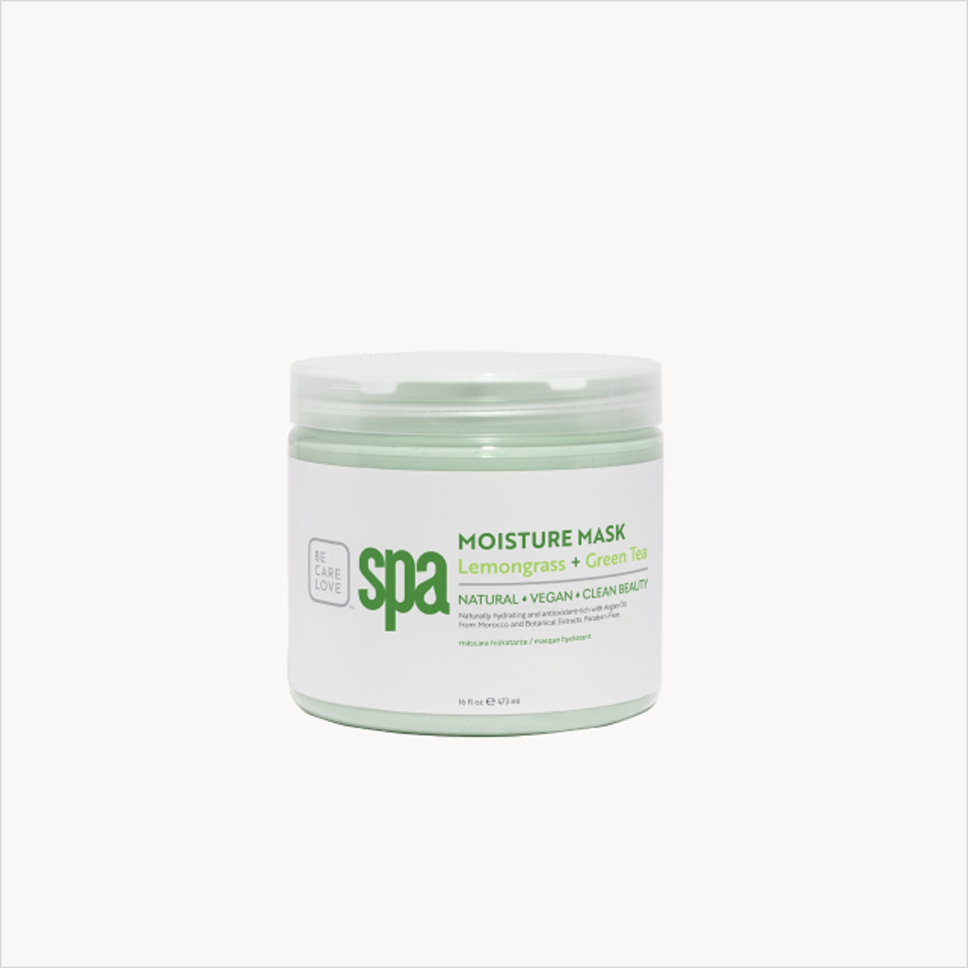 Purifying lemongrass and green tea clay mask with organic botanicals