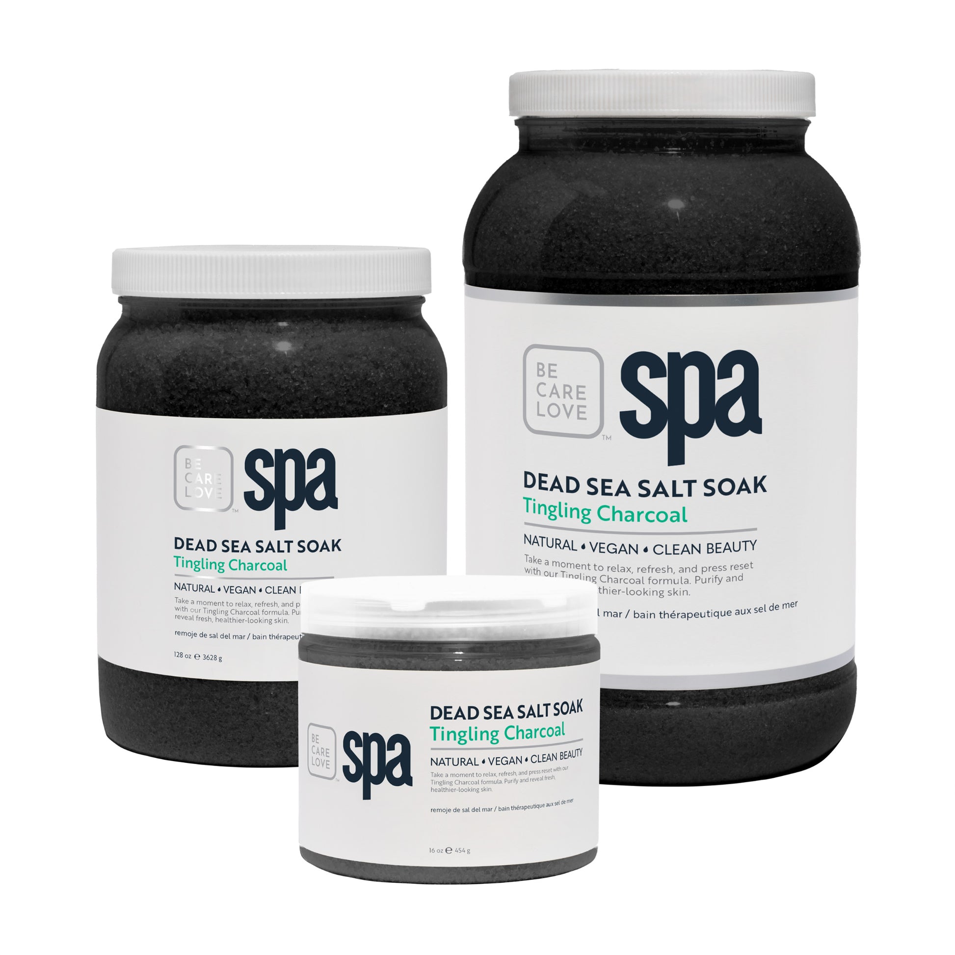 Energizing Dead Sea salt soak with charcoal, mint, and ginger