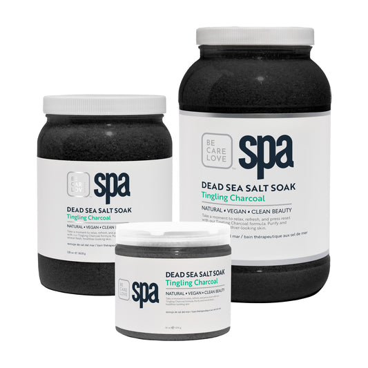Energizing Dead Sea salt soak with charcoal, mint, and ginger