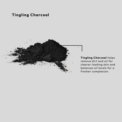Charcoal sugar scrub with mint and ginger for exfoliating and refreshing skin