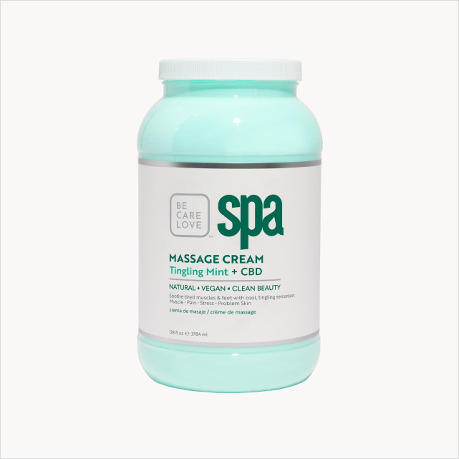 Cooling mint massage cream with organic hemp and peppermint