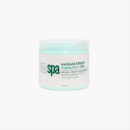 Cooling mint massage cream with organic hemp and peppermint