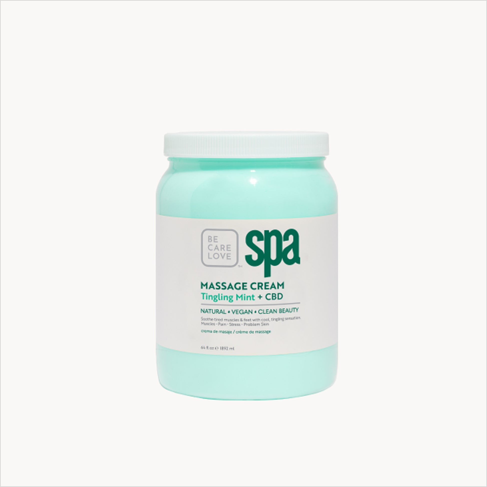 Cooling mint massage cream with organic hemp and peppermint