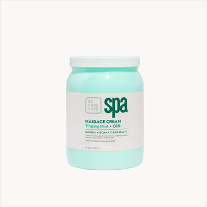 Cooling mint massage cream with organic hemp and peppermint