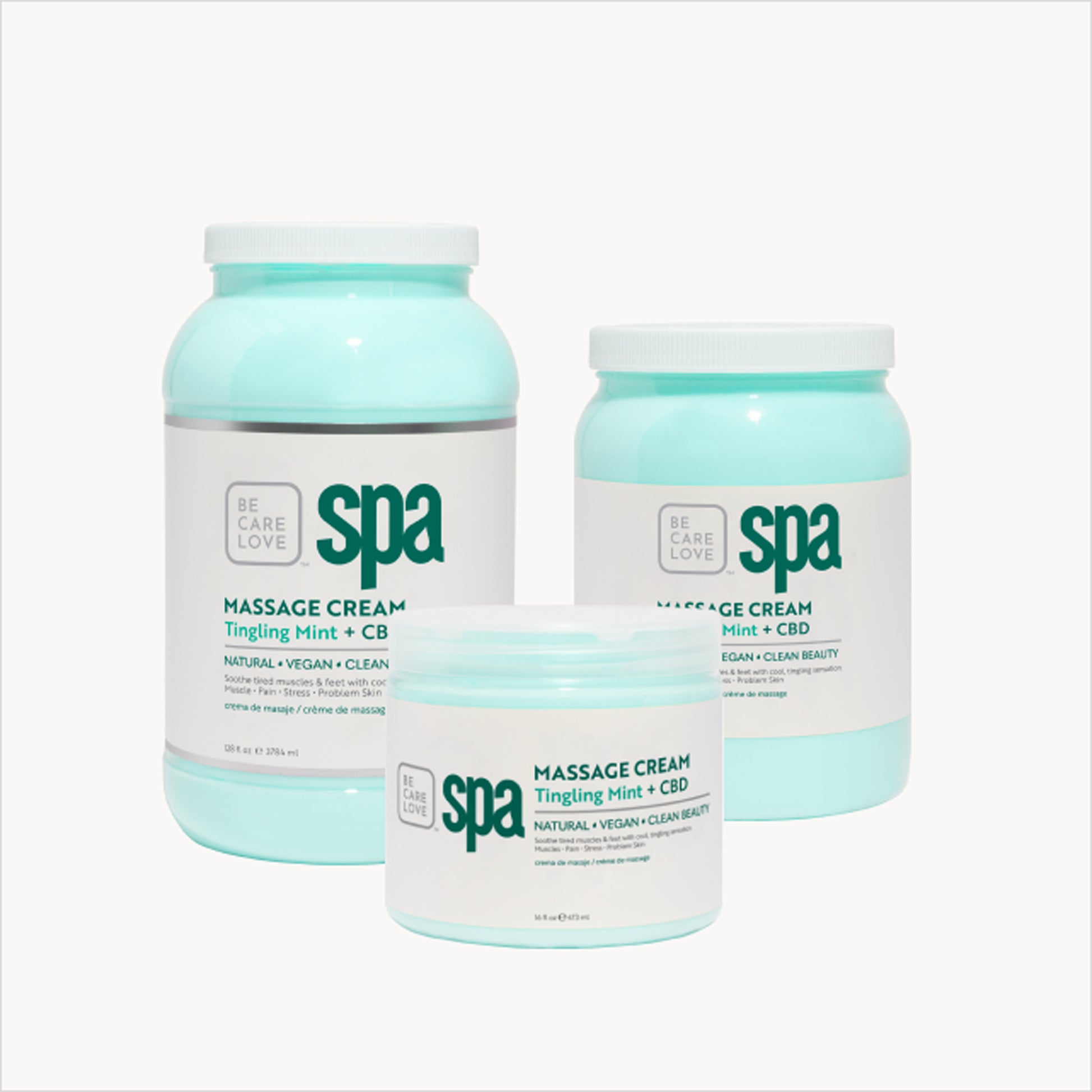 Cooling mint massage cream with organic hemp and peppermint