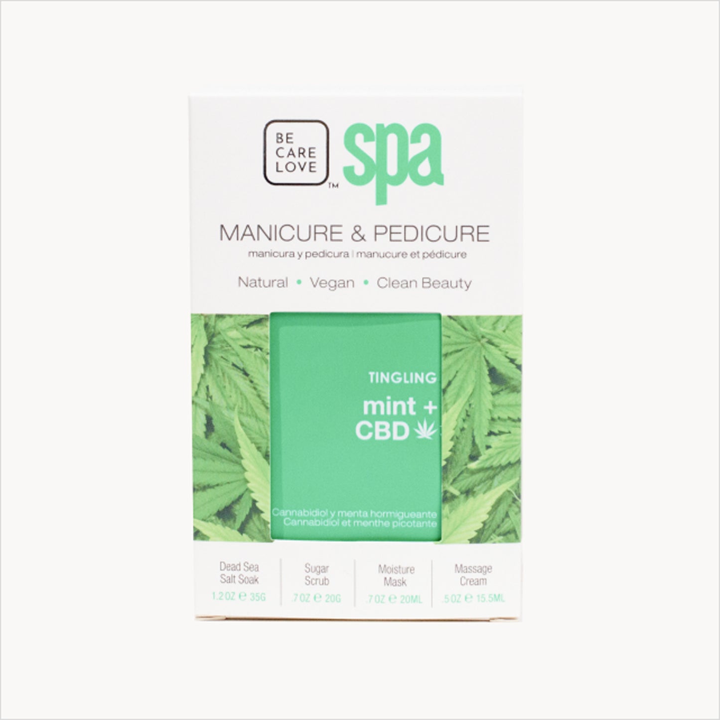 Mint-infused 4-step cooling manicure and pedicure set