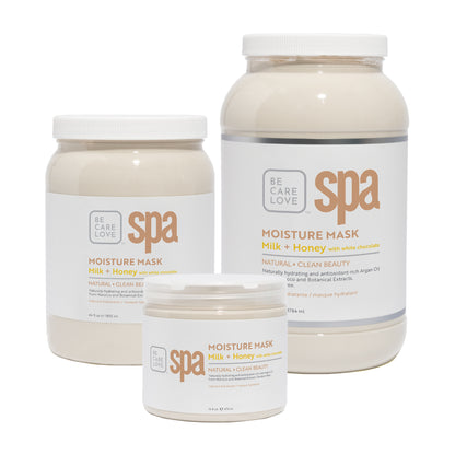 Moisturizing milk and honey clay mask with white chocolate