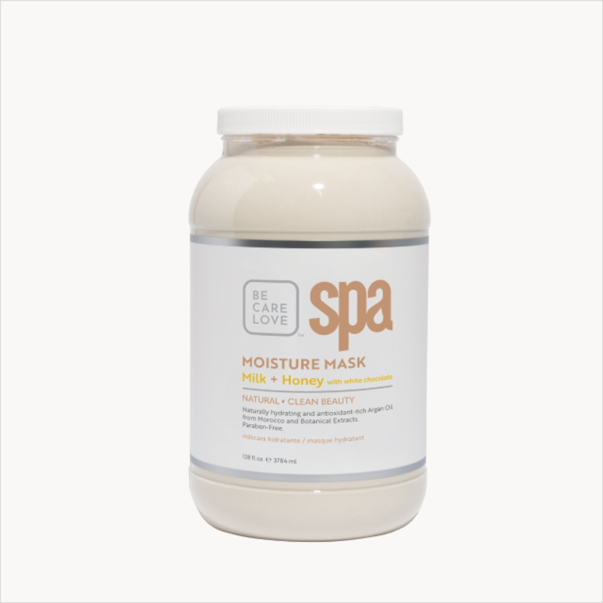 Moisturizing milk and honey clay mask with white chocolate